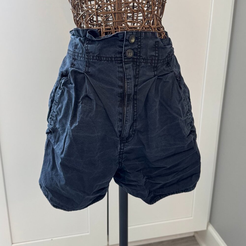Free People | Pleated Shorty Pull On Shorts | Black | Extra Large